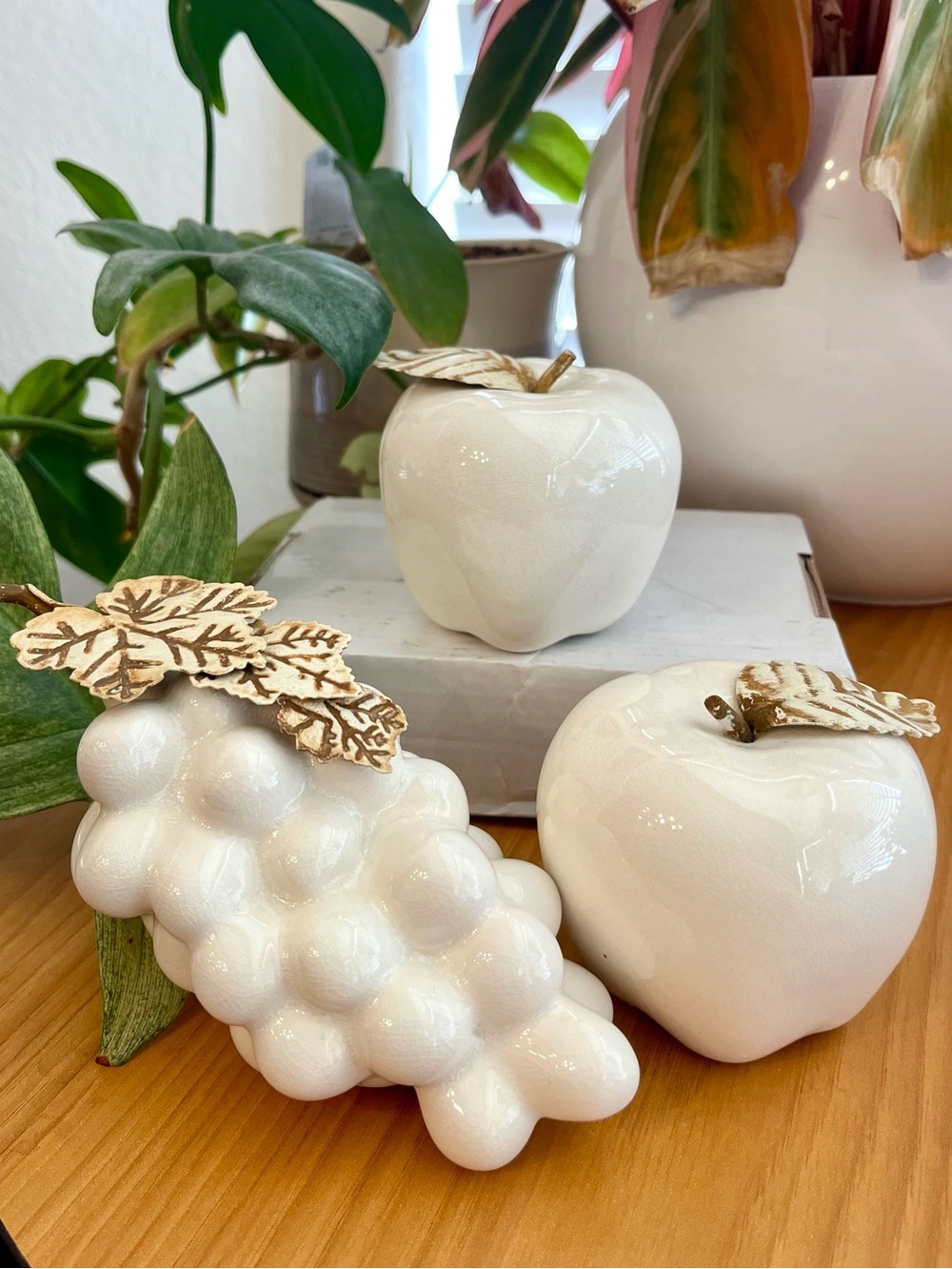 Vintage Ceramic Grapes & Apples Set of 3
